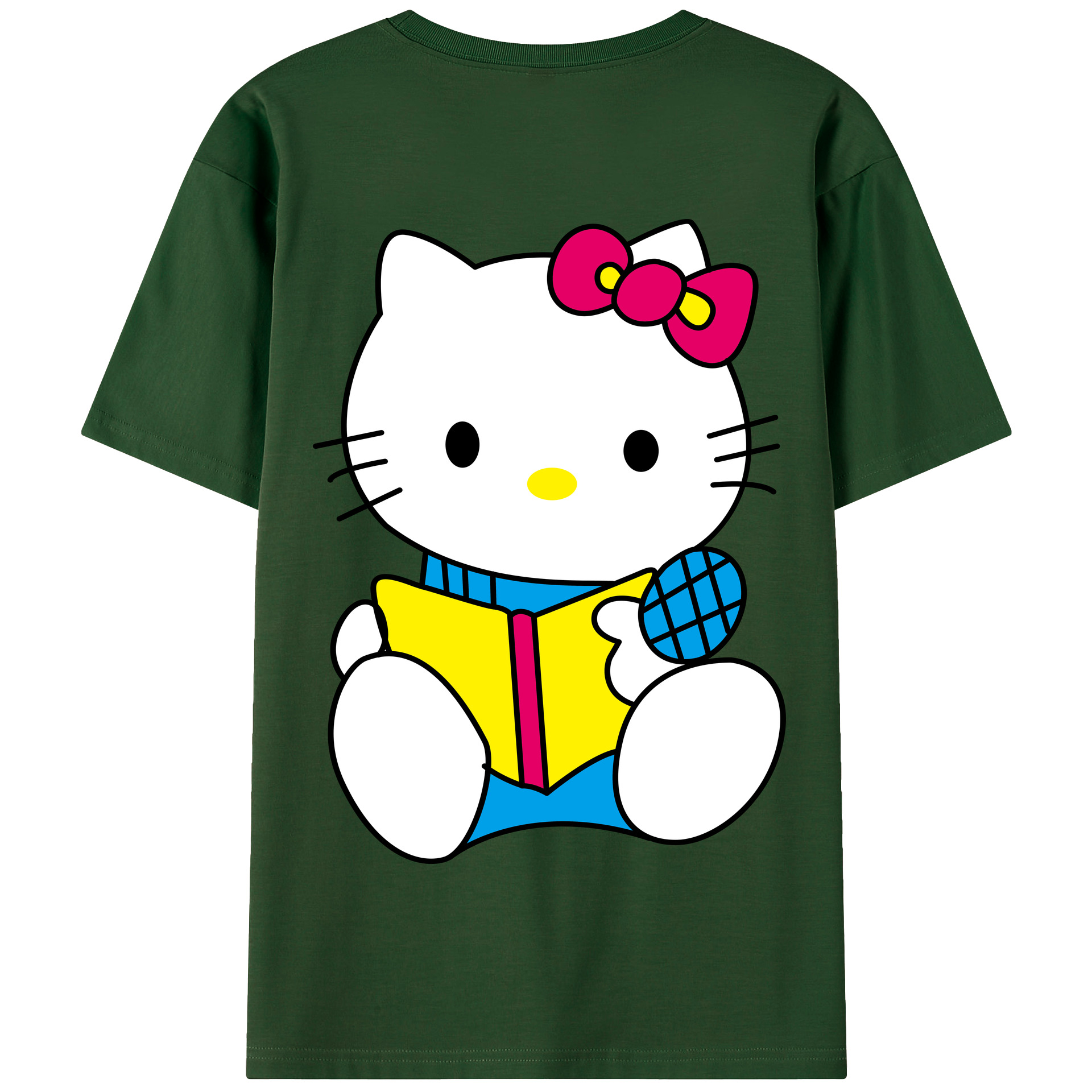 （画像用） Hello Kitty ハローキティ 綿100％半袖Tシャツ（背面プリント）